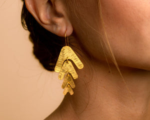 Pinnate Earrings Earrings Hattus Jewelry 