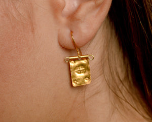 Banner Cross Earrings Earrings Hattus Jewelry 