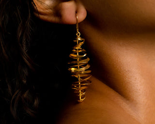 Silk Drop Earrings Earrings Hattus Jewelry 