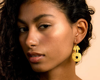 Two-Headed Idol Earrings Earrings Hattus Jewelry 