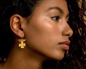 Nicene Cross Earrings Earrings Hattus Jewelry 